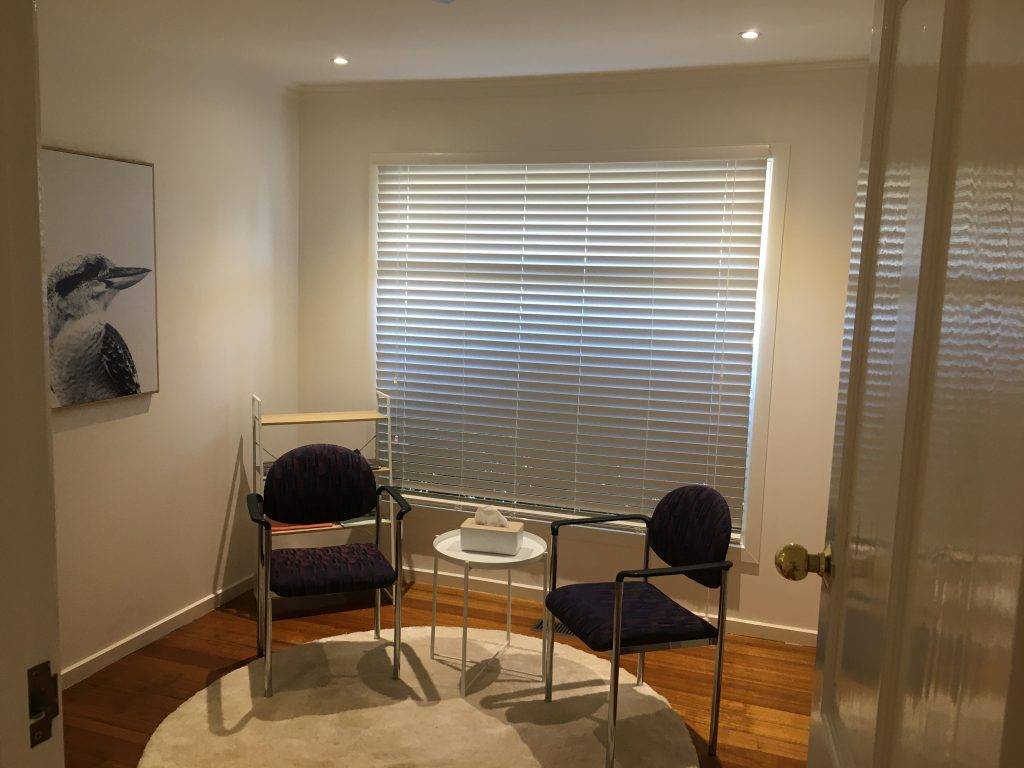 Consulting room with treatment table at Wellbeing Chiropractic Ringwood