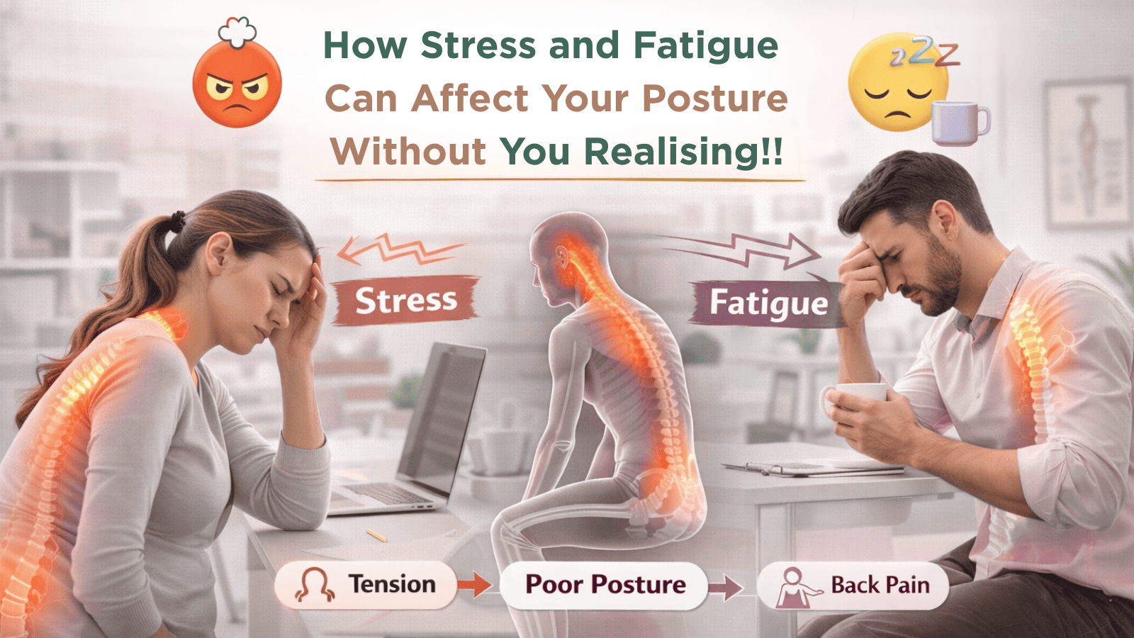 How Stress and Fatigue Can Affect Your Posture Without You Realising