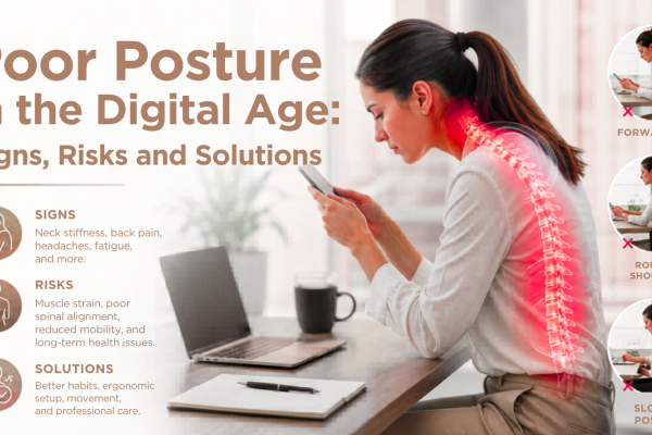 Poor Posture in the Digital Age: Signs, Risks and Solutions Poor Posture in the Digital Age: Signs, Risks and Solutions