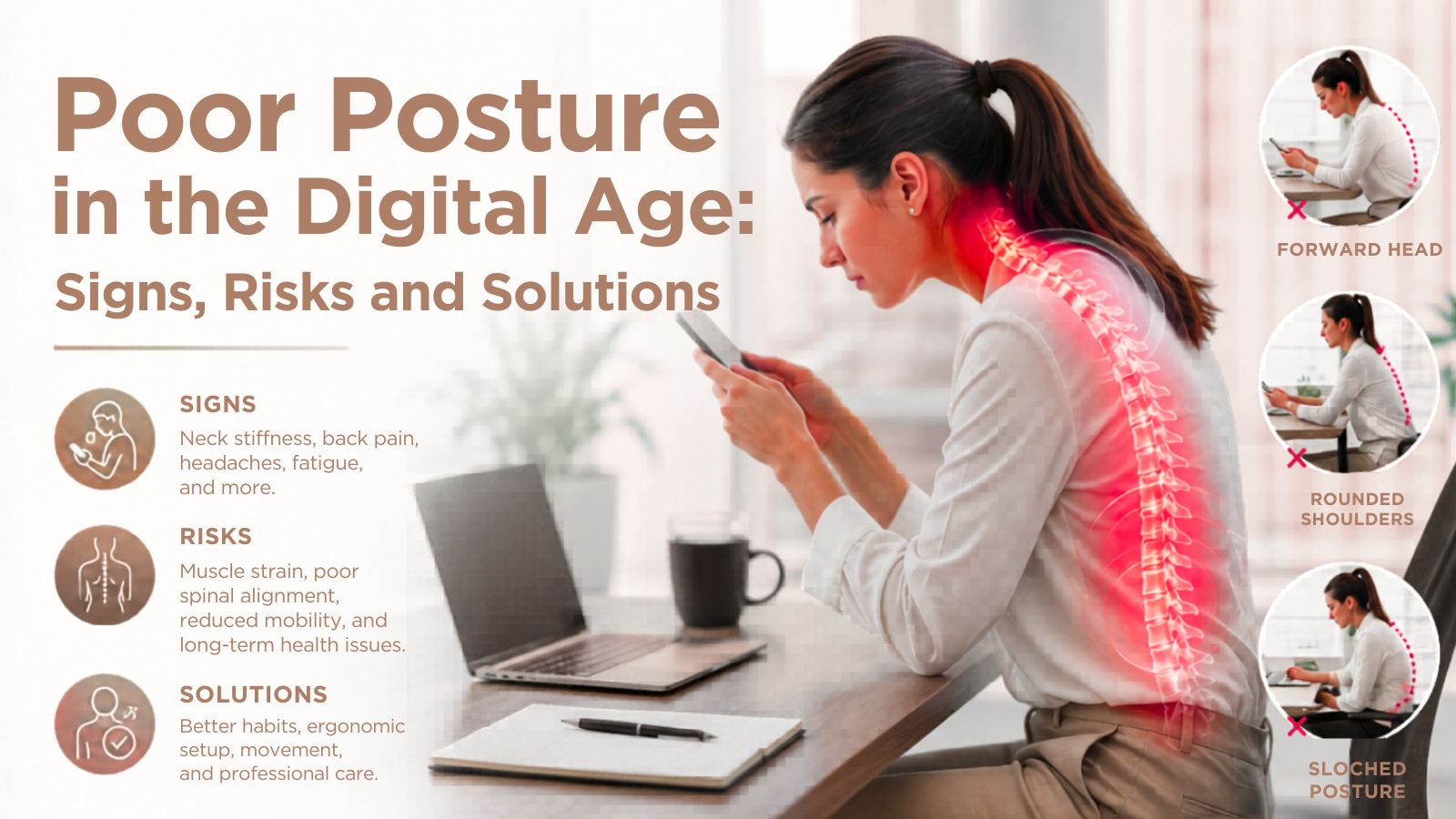 Poor Posture in the Digital Age: Signs, Risks and Solutions