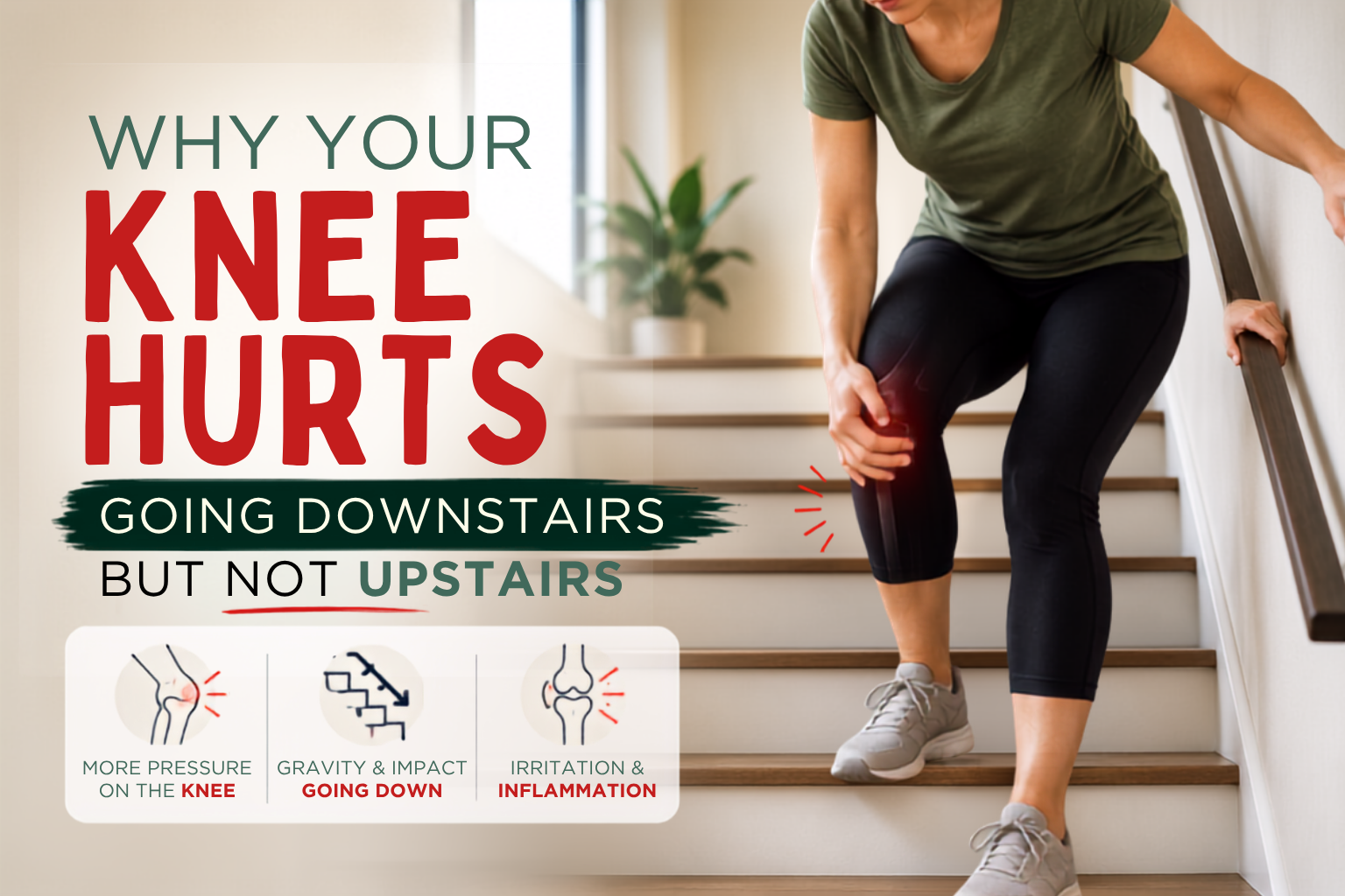 Why Your Knee Hurts Going Downstairs But Not Upstairs
