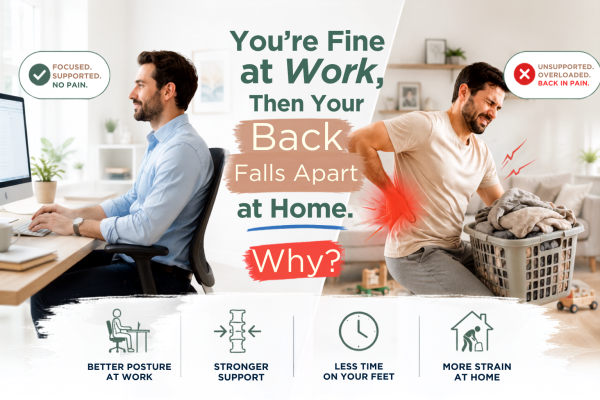 You’re Fine at Work, Then Your Back Falls Apart at Home. Why? You’re Fine at Work, Then Your Back Falls Apart at Home. Why?