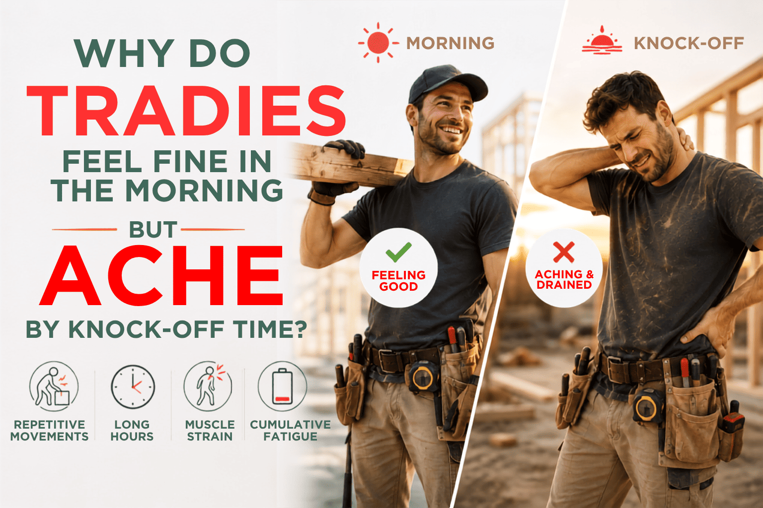  Why Do Tradies Feel Fine in the Morning but Ache by Knock-Off Time?