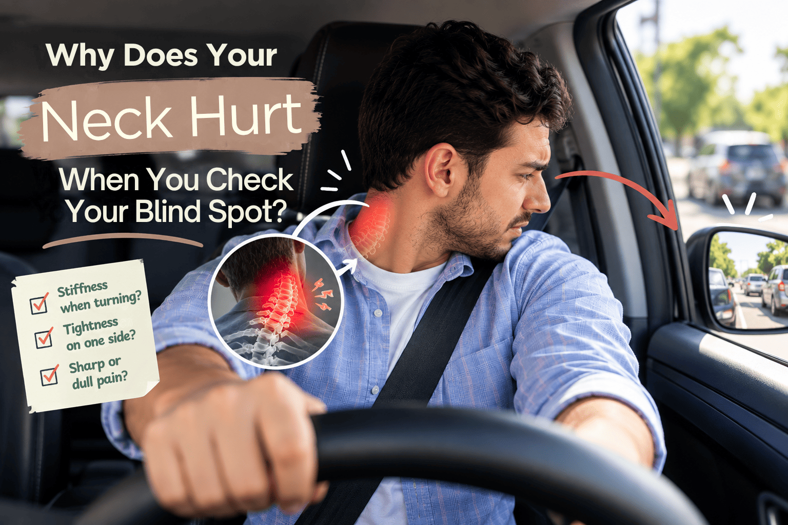 Why Does Your Neck Hurt When You Check Your Blind Spot?