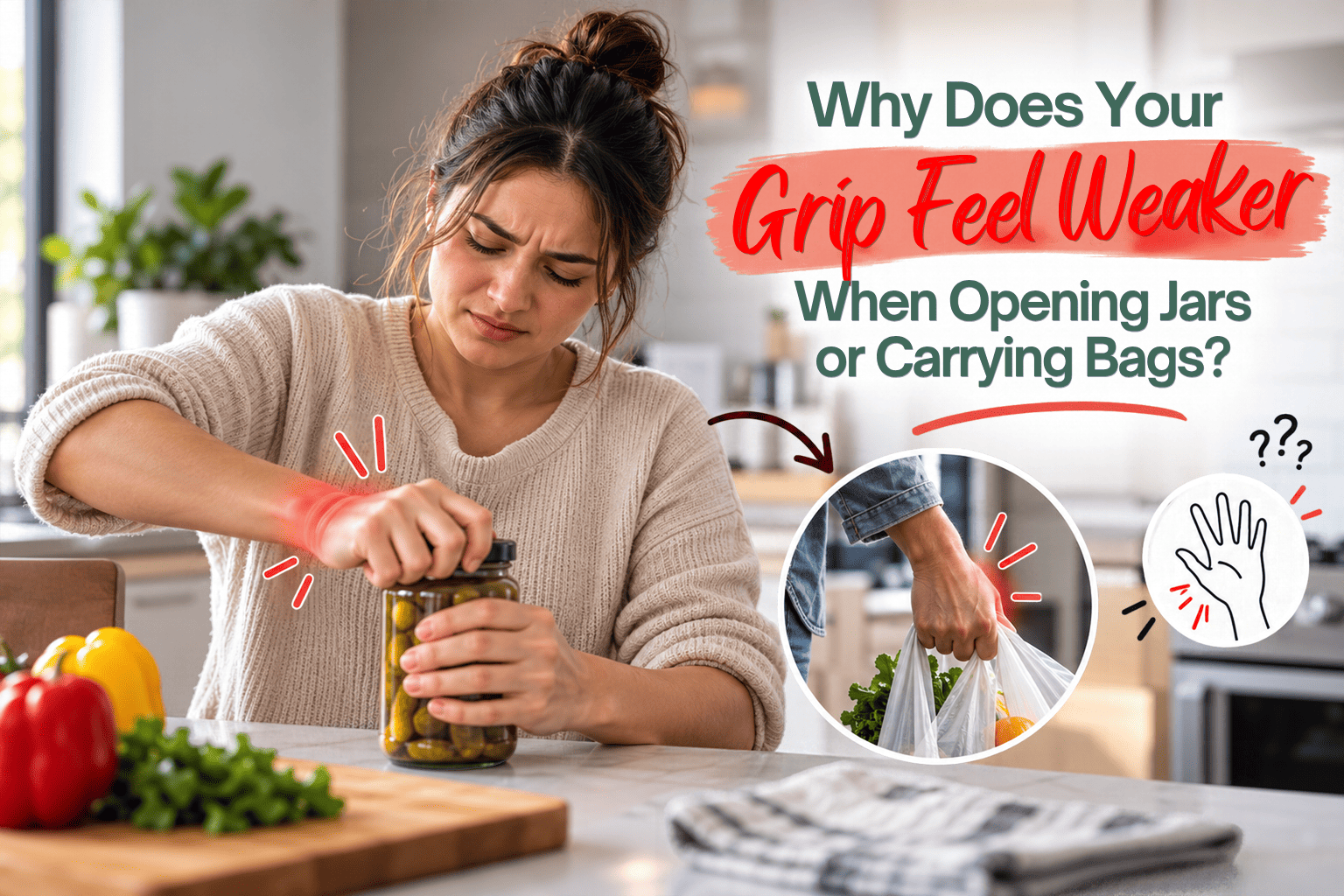 Why Does Your Grip Feel Weaker When Opening Jars or Carrying Bags?