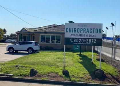 Wellbeing Chiroprators Signboard Wellbeing Chiroprators Signboard